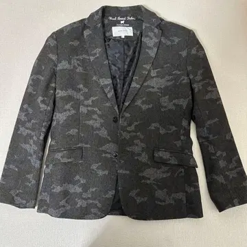 ABAHOUSE ecru 테일러드 자켓 올 패턴 카모플라주 패턴