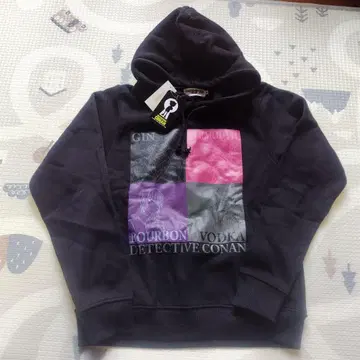 코난 후드티 여성용 S 속기모 블랙