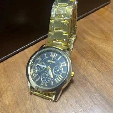 GENEVA 골드 아날로그 손목시계