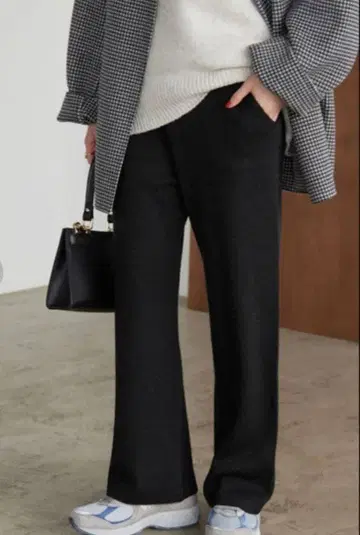 SLOBE IENA 워셔블 스무스 니트 팬츠