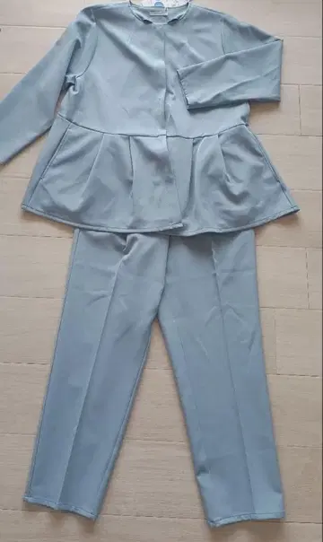 새상품 KEYUCA 색스 블루 팬츠 셋업 F