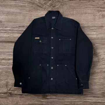 PRISON BLUES 커버올 블랙 데님 자켓