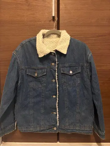 데님 자켓 보아 카라 부착