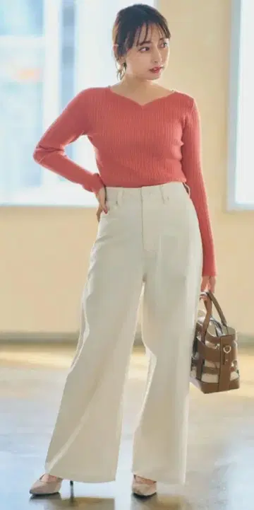 COHINA DENIM 컬러 플레어 와이드 regular