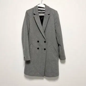 zara 여성용 아우터 코트 롱 코트 체스터 코트 그레이