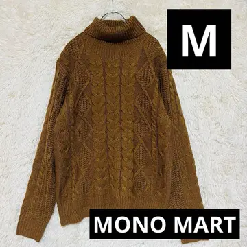 새상품급 MONO MART 터틀넥 니트 스웨터 [ M ] 브라운