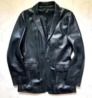다케오 키쿠치 램 가죽 테일러드 자켓 블랙 L 양가죽 테일러드 자켓