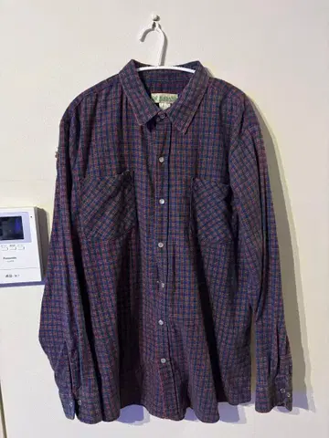 70s~80s HABAND 플란넬 셔츠 L 카라심 포함