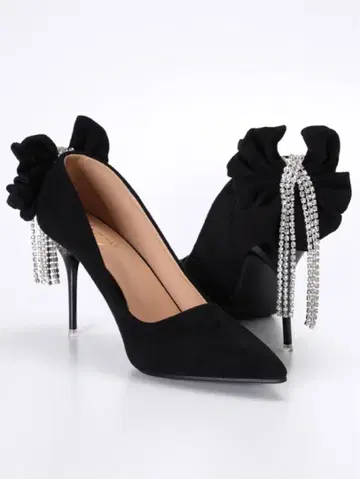 DAZZY 블랙 하이힐 9cm