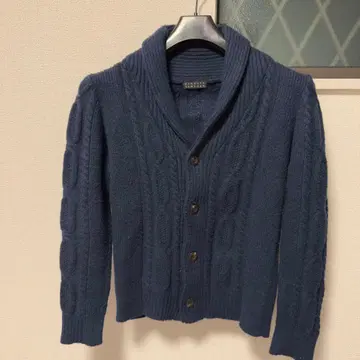 BARNEYS NEW YORK 네이비 숄카라 가디건