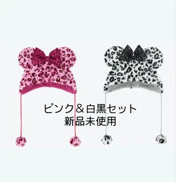 디즈니 미니 레오파드 무늬 팬 캡