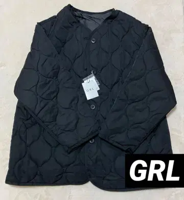 [ 새상품 ] GRL 퀼팅 자켓 베스트 2WAY 블랙 F