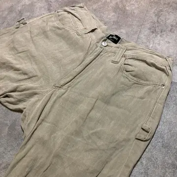 [ Lowrider ] 로우라이더 코튼/린넨 지퍼 디자인 팬츠 y2k