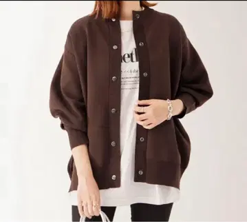 저널 스탠다드 워셔블 바나나 슬리브 가디건 브라운