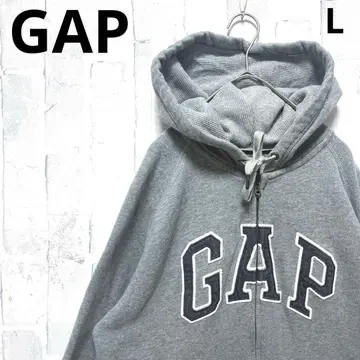 GAP 갭 지퍼 후드티 맨투맨 L 자수 속기모 와펜 남성용