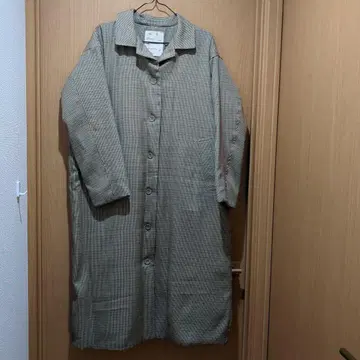 Liniere yubashi 체크 무늬 롱 코트