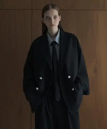 remer loose basic double tailored jacket