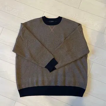 지나시스 12G 자카드 볼륨 슬리브 풀오버