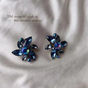 USA vintage 60s judy lee 블루 마키스 귀찌