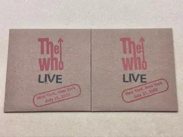 The Who LIVE 2장 CD 뉴욕 2002년 7월 31일