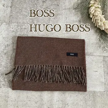 BOSS HUGO BOSS 울 머플러 차분한 브라운 출퇴근 비즈니스