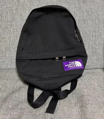 THE NORTH FACE 퍼플 라벨 블랙 백팩 미니