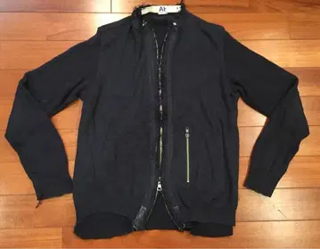 아바하우스 데미지 티셔츠 더블 지퍼 니트 가디건