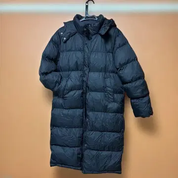 [ 12/15까지 한정 가격 ] 블랙 롱 다운 자켓 후드 부착
