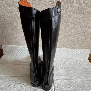 PALANCO 블랙 롱 부츠 천연 가죽 스페인산 37