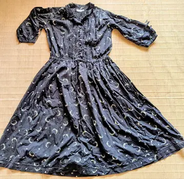 PINK HOUSE 꽃무늬 블랙 소매 원피스