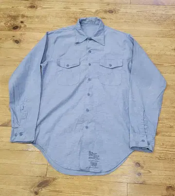 80s USN 샴브레이 셔츠 밀리터리 미군 구제 의류