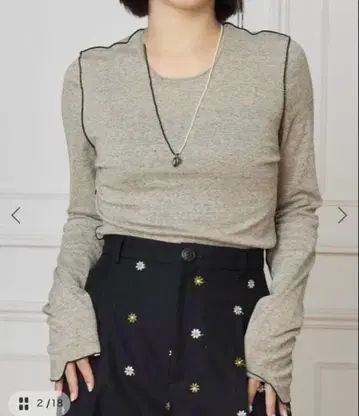 미사용 새상품 IENA HAKUJI 롱 슬리브 티셔츠