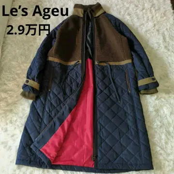 Le's Ageu 레 아쥬 퀼팅 x 보아 이소재 절개 롱 코트