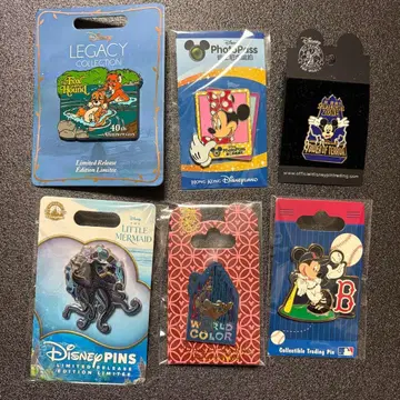 디즈니 핀 배지 6개 세트 미니