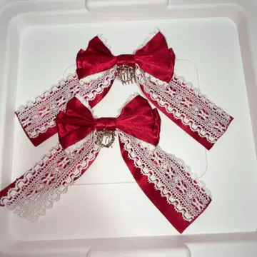 BABY 스캘럽 타탄 jsk에 달린 리본