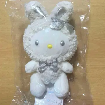 새상품 산리오 포근포근 스노우 토끼 봉제 인형 키티 헬로키티