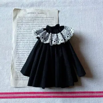 블랙 레이스 원피스 브라이스 아웃핏 핸드메이드 인형 의류