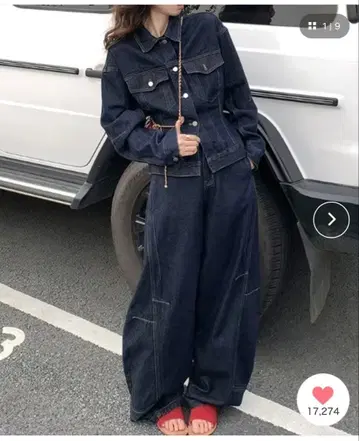 [ FAVORITO ] 싱글 브레스 포켓 부착 데님