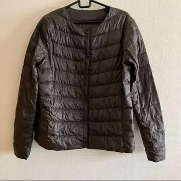 유니클로 울트라 라이트 다운 브라운 여성용 L