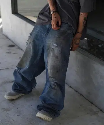 FR(13)NDS/프렌즈/HDK 데미지 와이드 팬츠