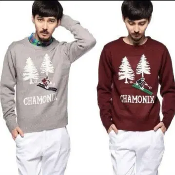 택 포함 새상품 [ 스키/노르딕 무늬 ] 니트/스웨터/그레이