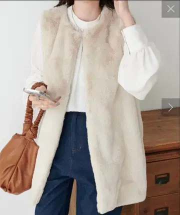 Discoat 퍼 베스트 라이트 그레이