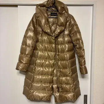 새상품급 베이지 롱 다운 자켓 후드 부착