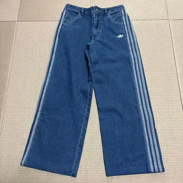 adidas 데님 와이드 팬츠