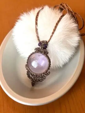 마크라메 뜨기 목걸이 (자수정)