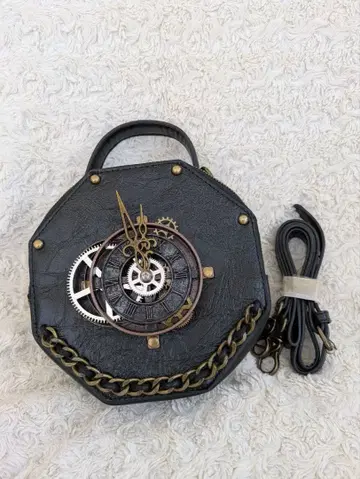 주말 한정판 가격 인하 스팀펑크풍 블랙 숄더백