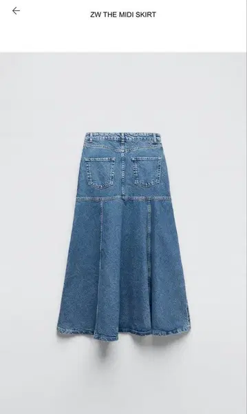 ZW THE MIDI SKIRT 블루 데님 스커트