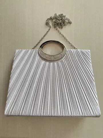 [ 파티 백 ] 실버 플리츠 디자인