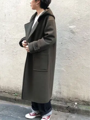 Munich 후드 부착 더플 코트 S 사이즈