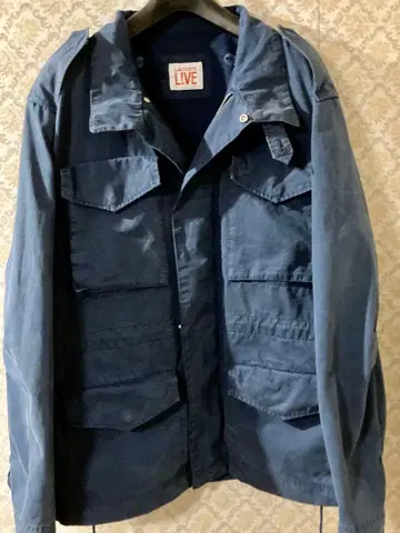 LACOSTE L!VE 네이비 자켓(코튼)